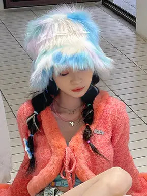 'Palette ' Furry Pride Pastel Rainbow Fluffy Hat