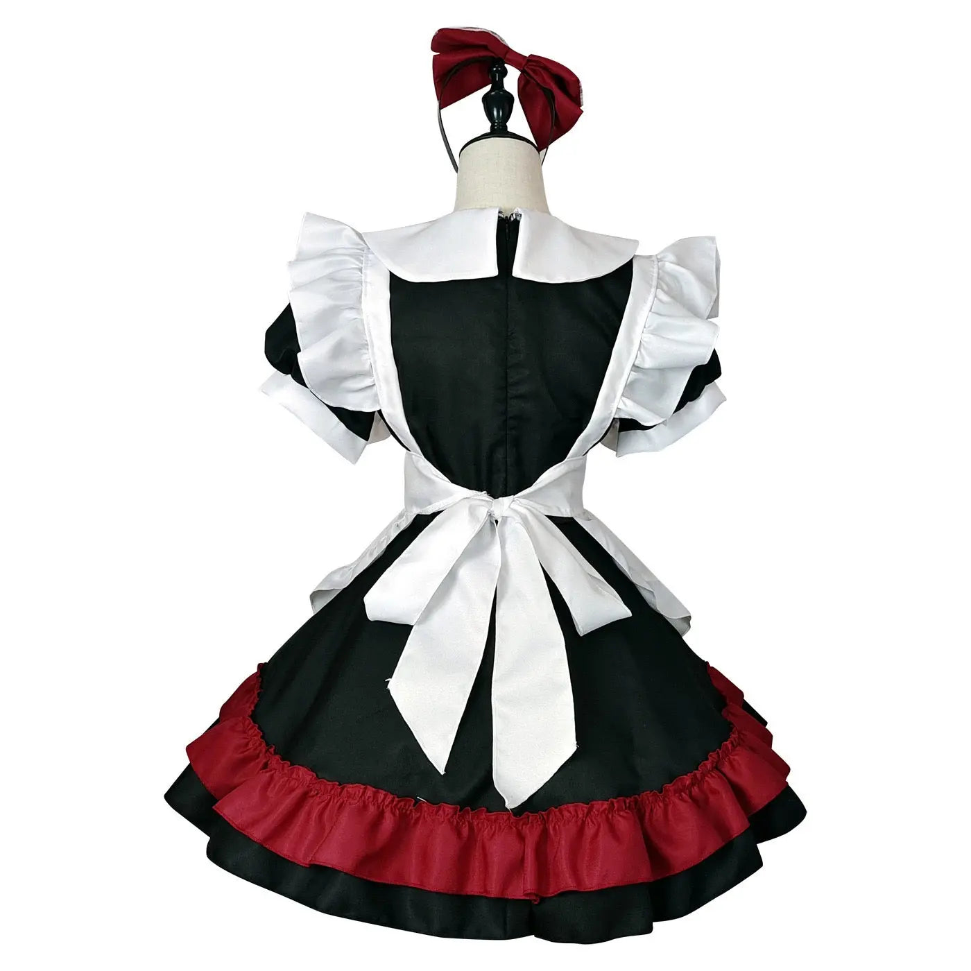 'Pawcess' Kawaii Goth Red Bow-tie Maid Dress