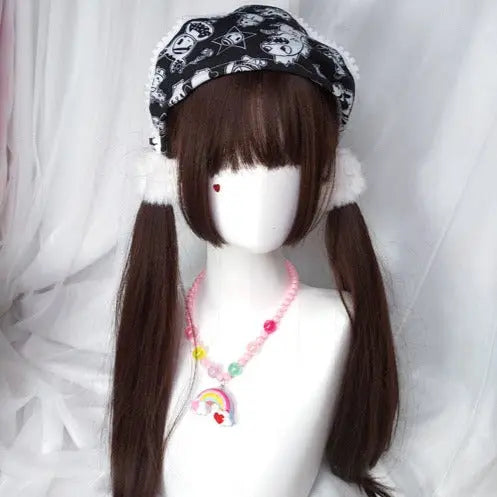 'Peakaboo' Kawaii Goth Scarf Headband