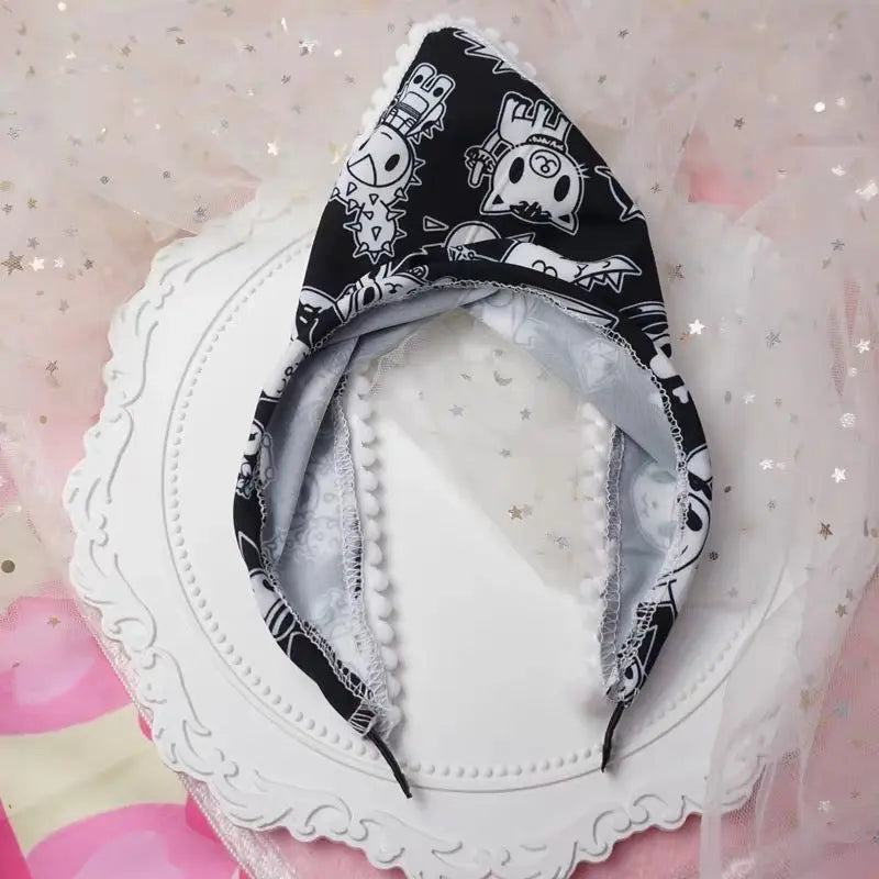 'Peakaboo' Kawaii Goth Scarf Headband