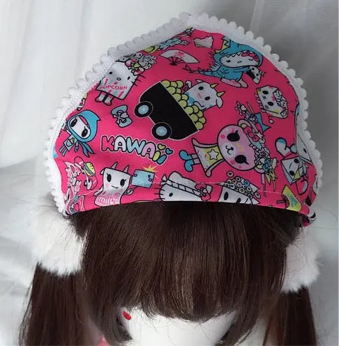 'Peakaboo' Kawaii Goth Scarf Headband