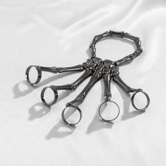 'Phalange' Goth Dark Skeleton Adjustable Bracelets