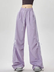 'Pineapple' Streetstyle Oversized Pastel Blokecore Ribbon Pants