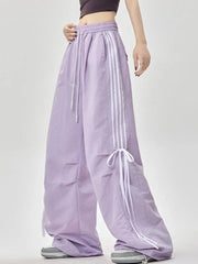 'Pineapple' Streetstyle Oversized Pastel Blokecore Ribbon Pants