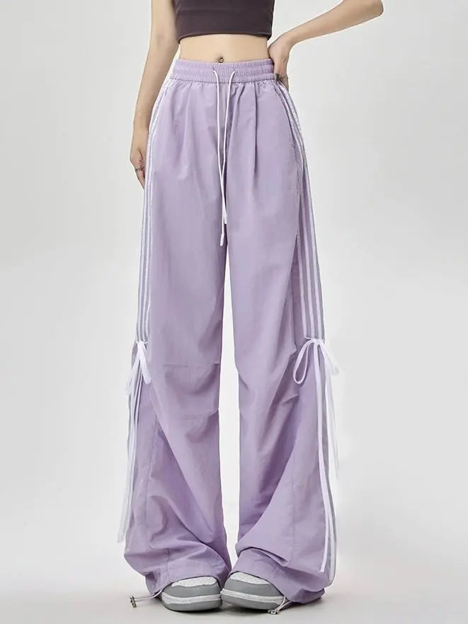 'Pineapple' Streetstyle Oversized Pastel Blokecore Ribbon Pants