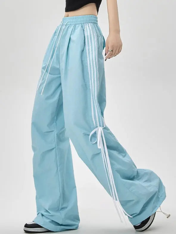 'Pineapple' Streetstyle Oversized Pastel Blokecore Ribbon Pants