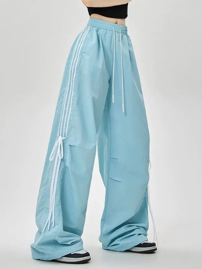 'Pineapple' Streetstyle Oversized Pastel Blokecore Ribbon Pants