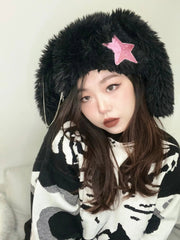 'Star Killer' Kawaii Goth Black Rabbit Hat