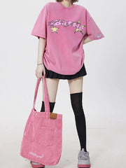 'Pink War' Oversized Unisex Pink Shirts