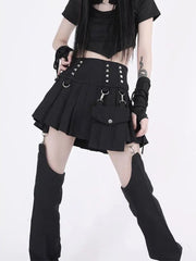 'Pistols' Tech-wear Rivet Detachable Skirt Pants