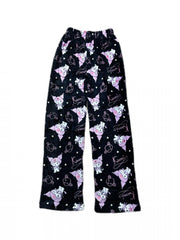 'Pjm Party' Kawaii Halloween Ghost Kitten Fleeced Pants