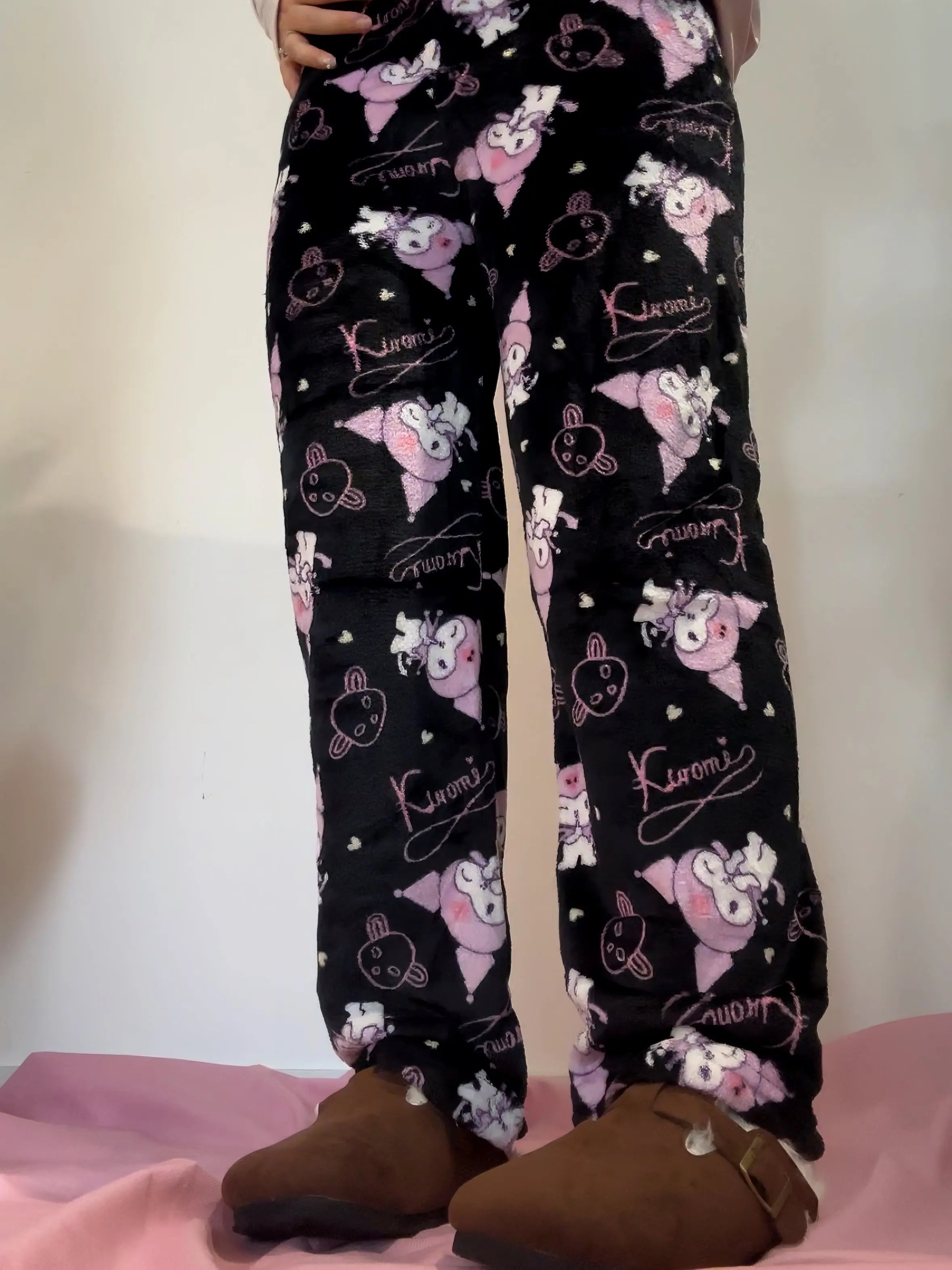 'Pjm Party' Kawaii Halloween Ghost Kitten Fleeced Pants