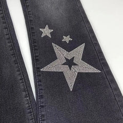 'Platinum' Star Sequins Grunge Style Pants