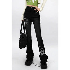 'Platinum' Star Sequins Grunge Style Pants