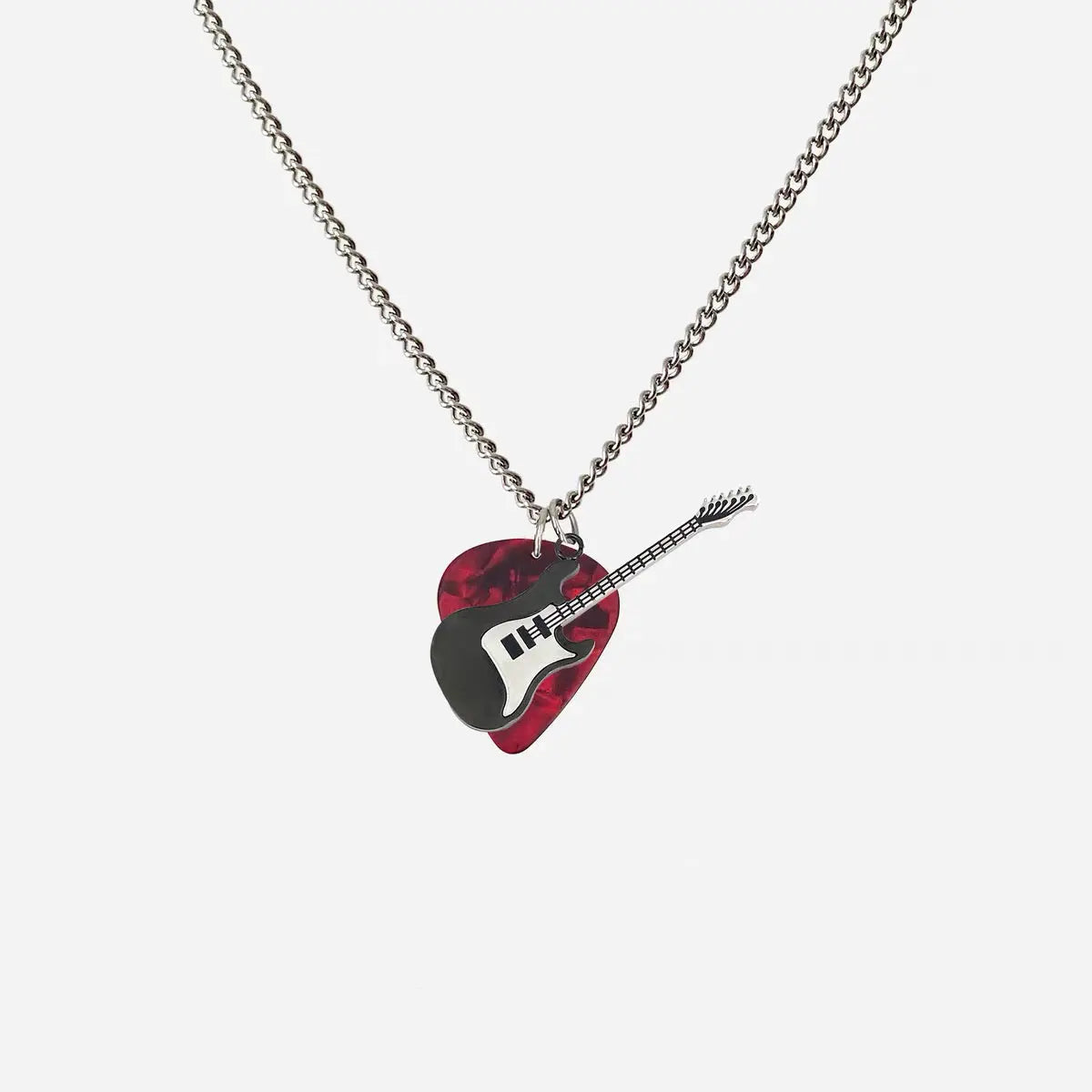 'Play It' Grunge Guitar Plectrum Necklace