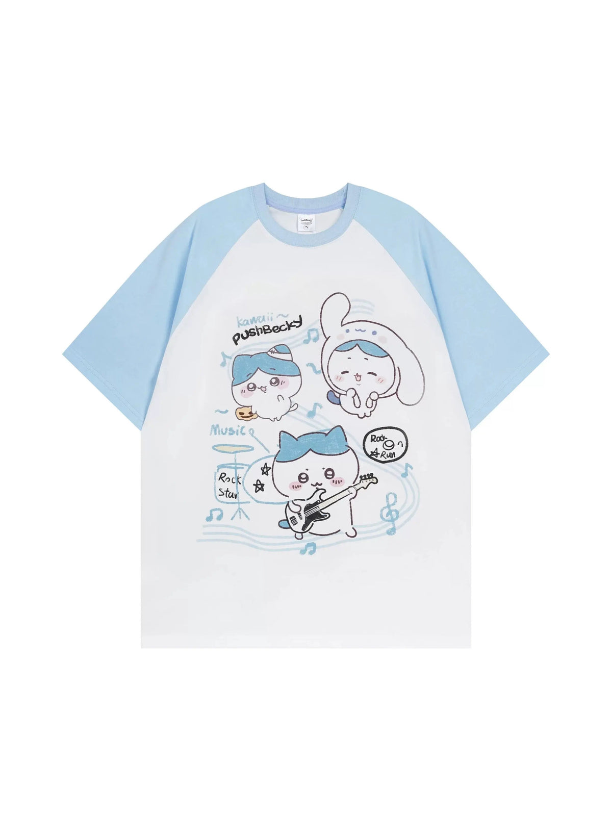 'Playground' Streetstyle Kawaii Chiikawa Prints T Shirts