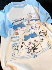 'Playground' Streetstyle Kawaii Chiikawa Prints T Shirts