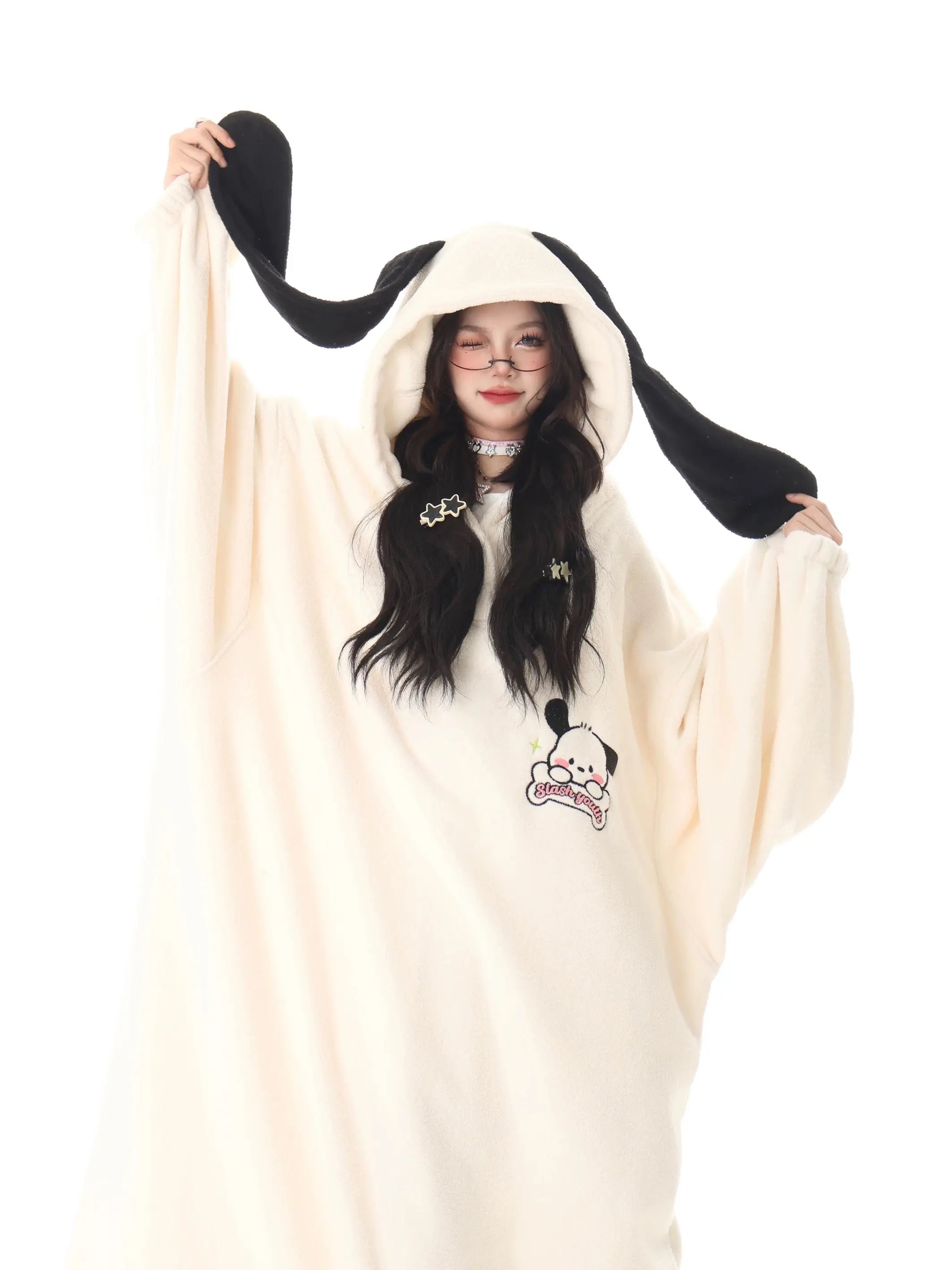 'Pochacco' Kawaii Fleeced Dog Ears Pjms Gown