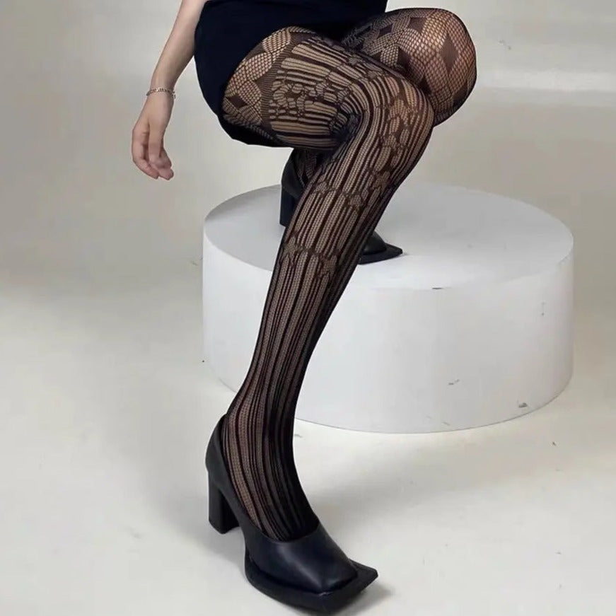 'Poker Cards' Kawaii Goth Leg Tights Socks