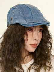 'Poster Ladies' Retro Kpop Distressed Beret Hat