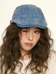 'Poster Ladies' Retro Kpop Distressed Beret Hat