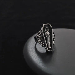 'Prayers' Dark Coffin Goth Rings