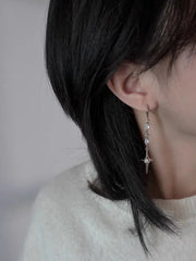 'Predictions' Long Future Star Non-piercing Earrings