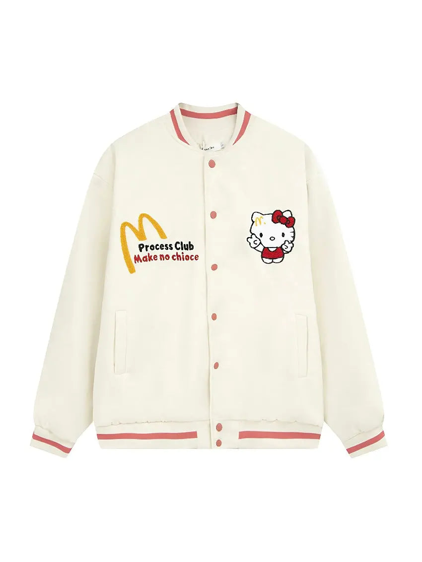 'Process Club' Kawaii Streetstyle Kitty Bomber Jacket