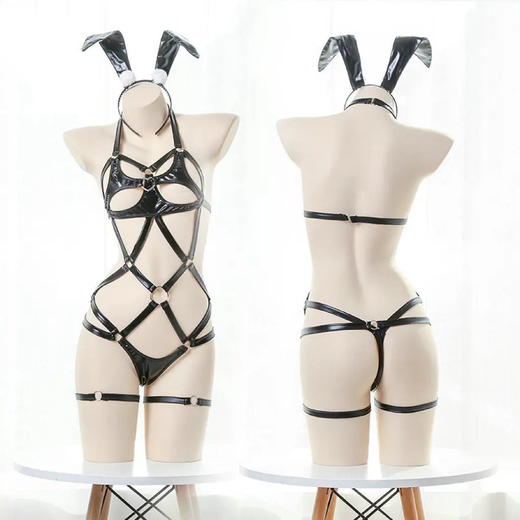 'Private Time' Anime Girl Cross Strap Body Suit