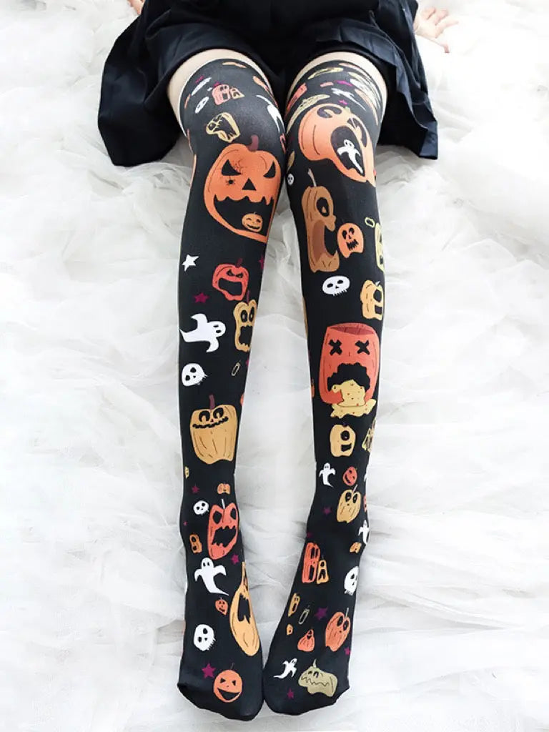 'Pumpkin Market' Limited Halloween Leg Tights