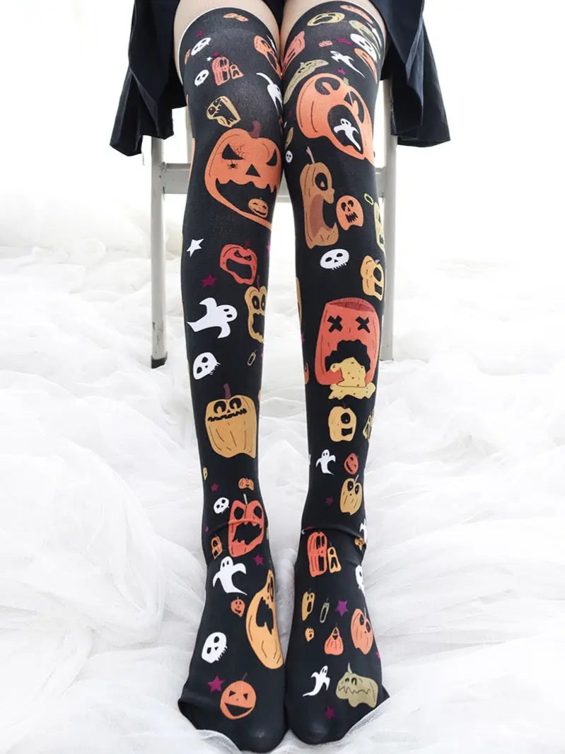 'Pumpkin Market' Limited Halloween Leg Tights