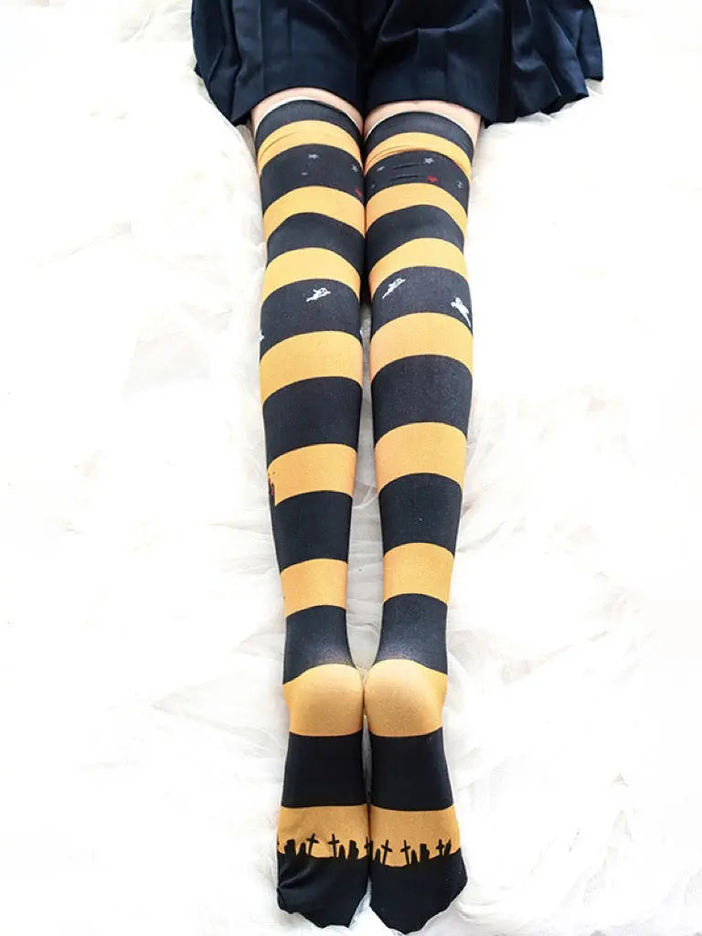 'Pumpkin Market' Limited Halloween Leg Tights