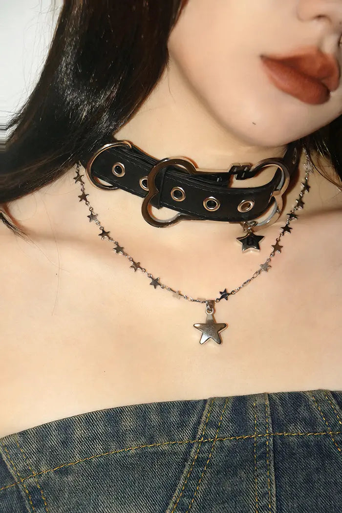 'Puppy Love'  Kawaii Dog Bone Harajuku Choker Necklace