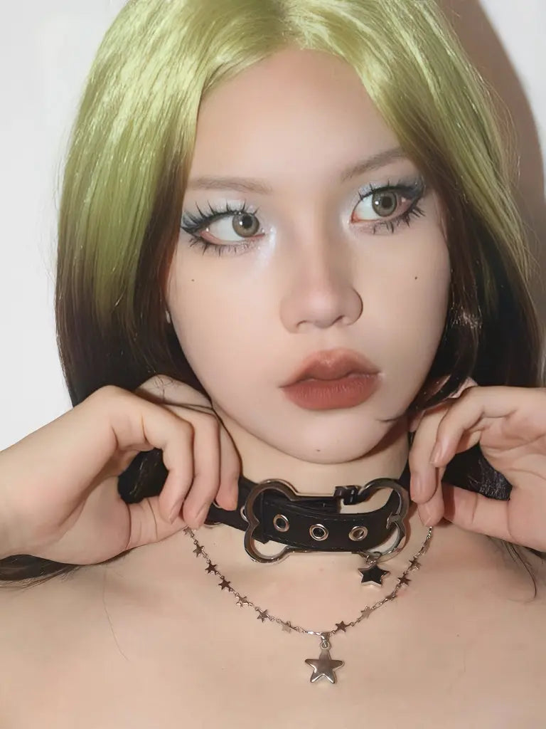 'Puppy Love'  Kawaii Dog Bone Harajuku Choker Necklace