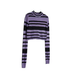 'Purple Rain' Grunge Vintage Striped Top