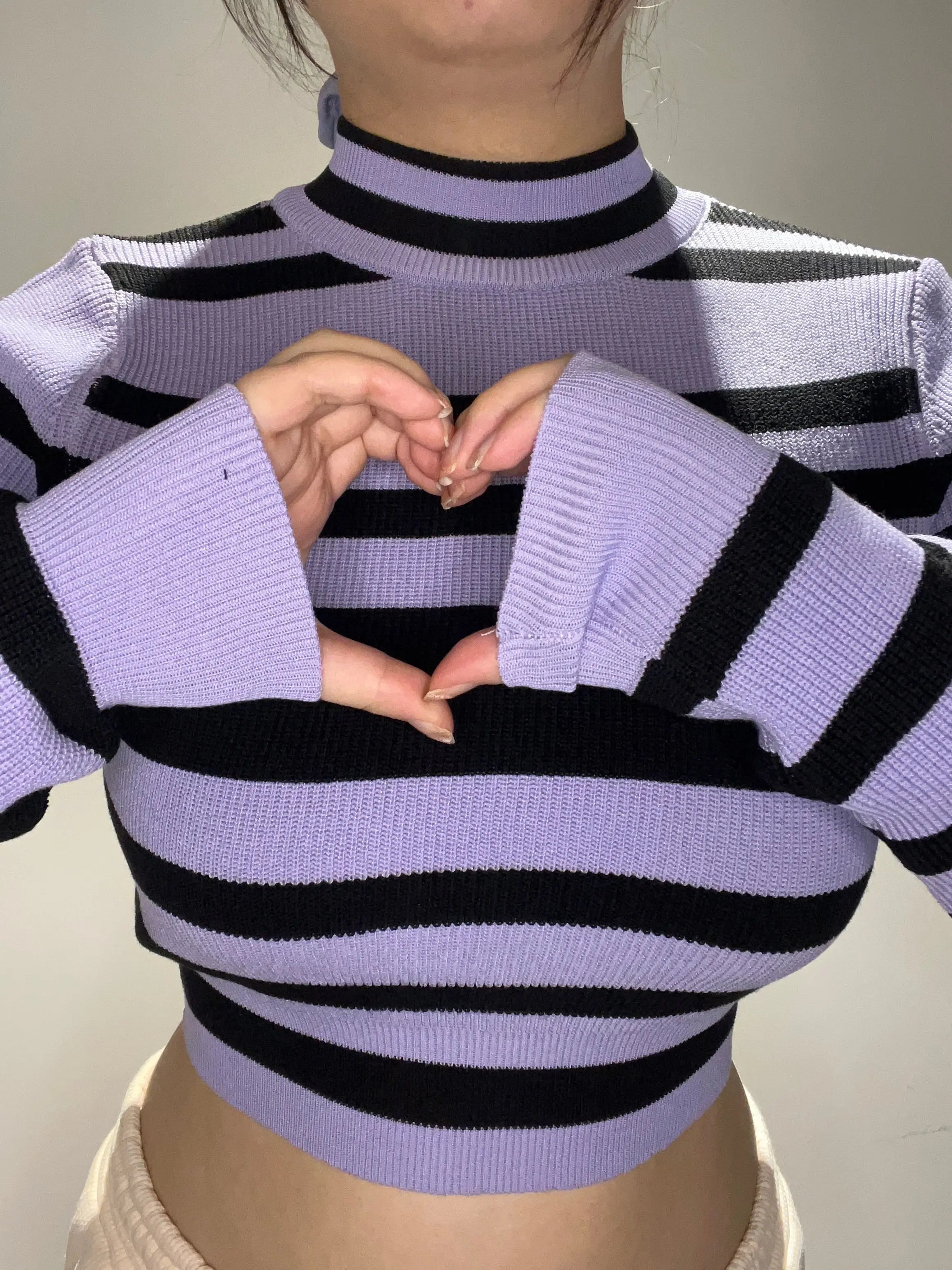 'Purple Rain' Grunge Vintage Striped Top