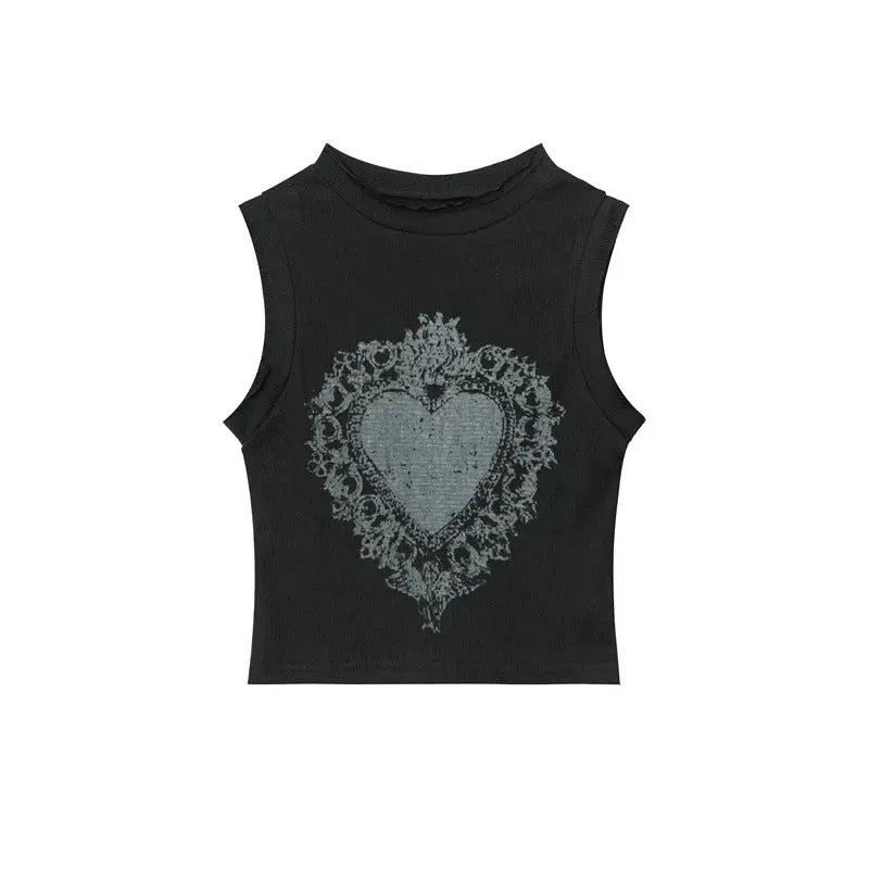 'Queencard' y2k Punk Distressed Tank Top