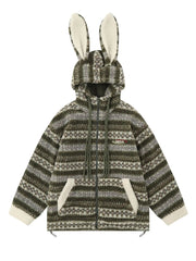 'Rag Doll' Vintage Loose Knitted Bunny Ears Coat