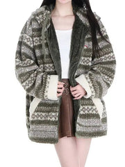 'Rag Doll' Vintage Loose Knitted Bunny Ears Coat