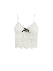 'Ragdoll' Coquette Lace Ribbon Cami Top