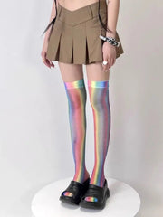 'Rainbow babe' Y2k Harajuku Pastel Tights