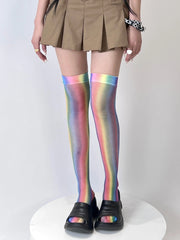 'Rainbow babe' Y2k Harajuku Pastel Tights