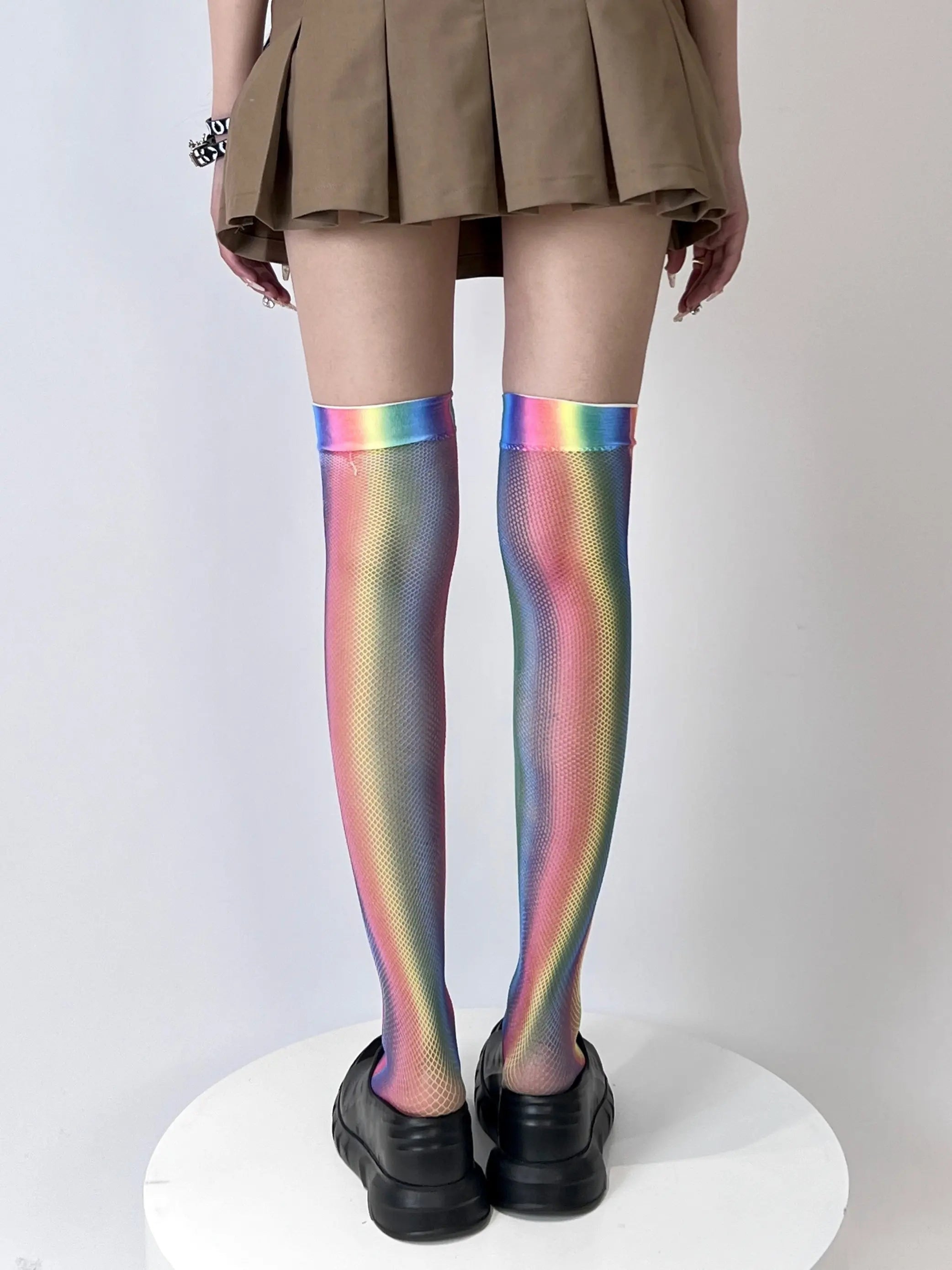 'Rainbow babe' Y2k Harajuku Pastel Tights