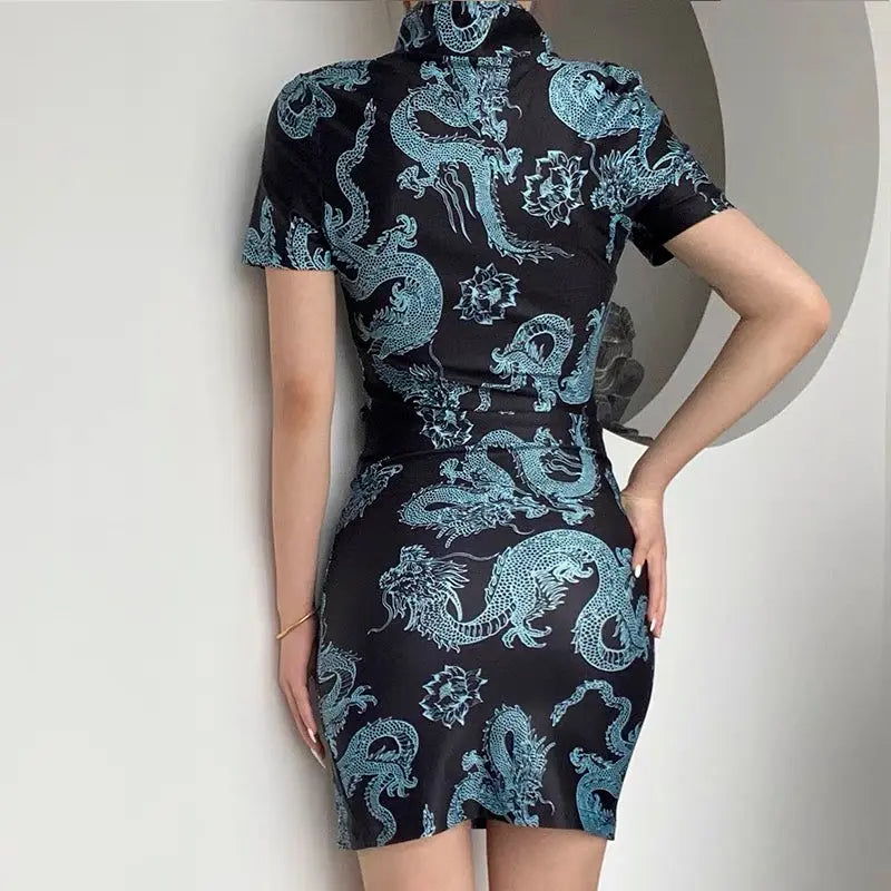 'Rathian' Dragon Gothic Cheongsam Dress