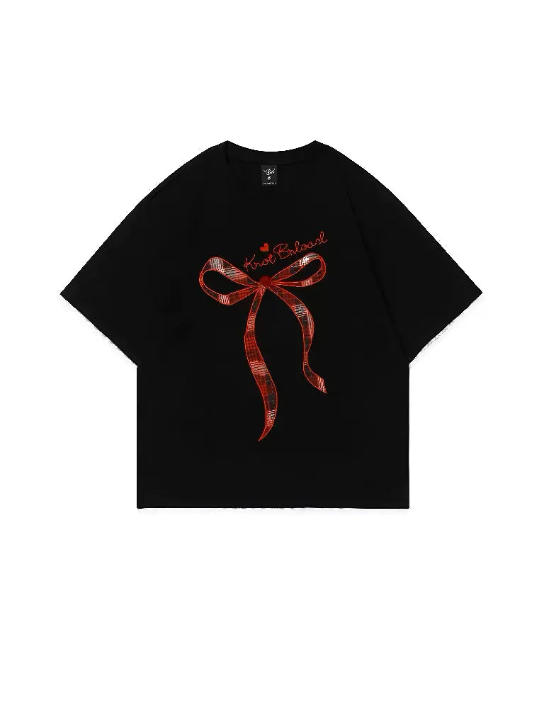 'Red Velvet' Y2k Streetstyle Coquette Ribbon Shirts