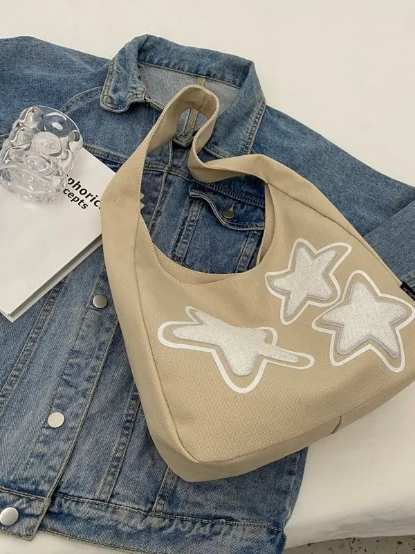 'Retro Star' Y2k Fleeced Star Underarm Bag