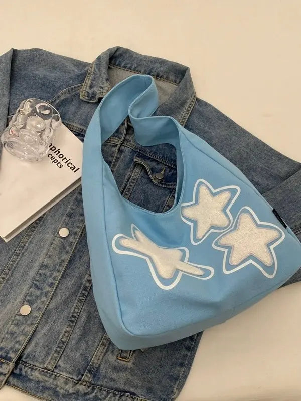 'Retro Star' Y2k Fleeced Star Underarm Bag