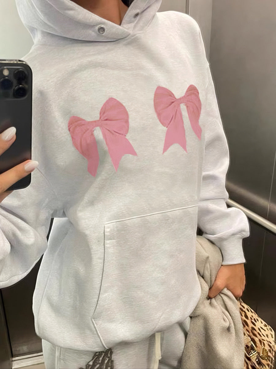 'Ribbon Girl' Coquette Street Style Bowtie Hoodie