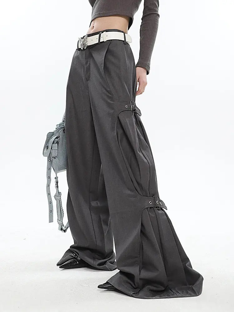 'Ride with It' Darkwear Oversized Wide-leg Pants