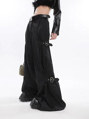 'Ride with It' Darkwear Oversized Wide-leg Pants